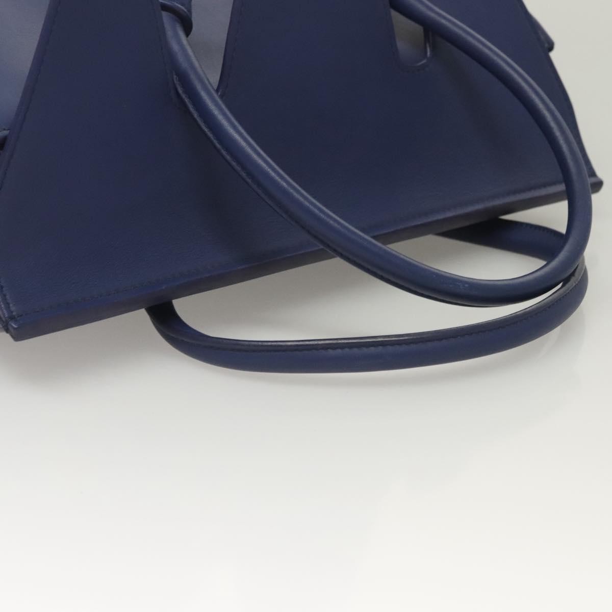 Celine Tie Knot Tote Smooth Leather, NAVY, LEATHER, Handbag