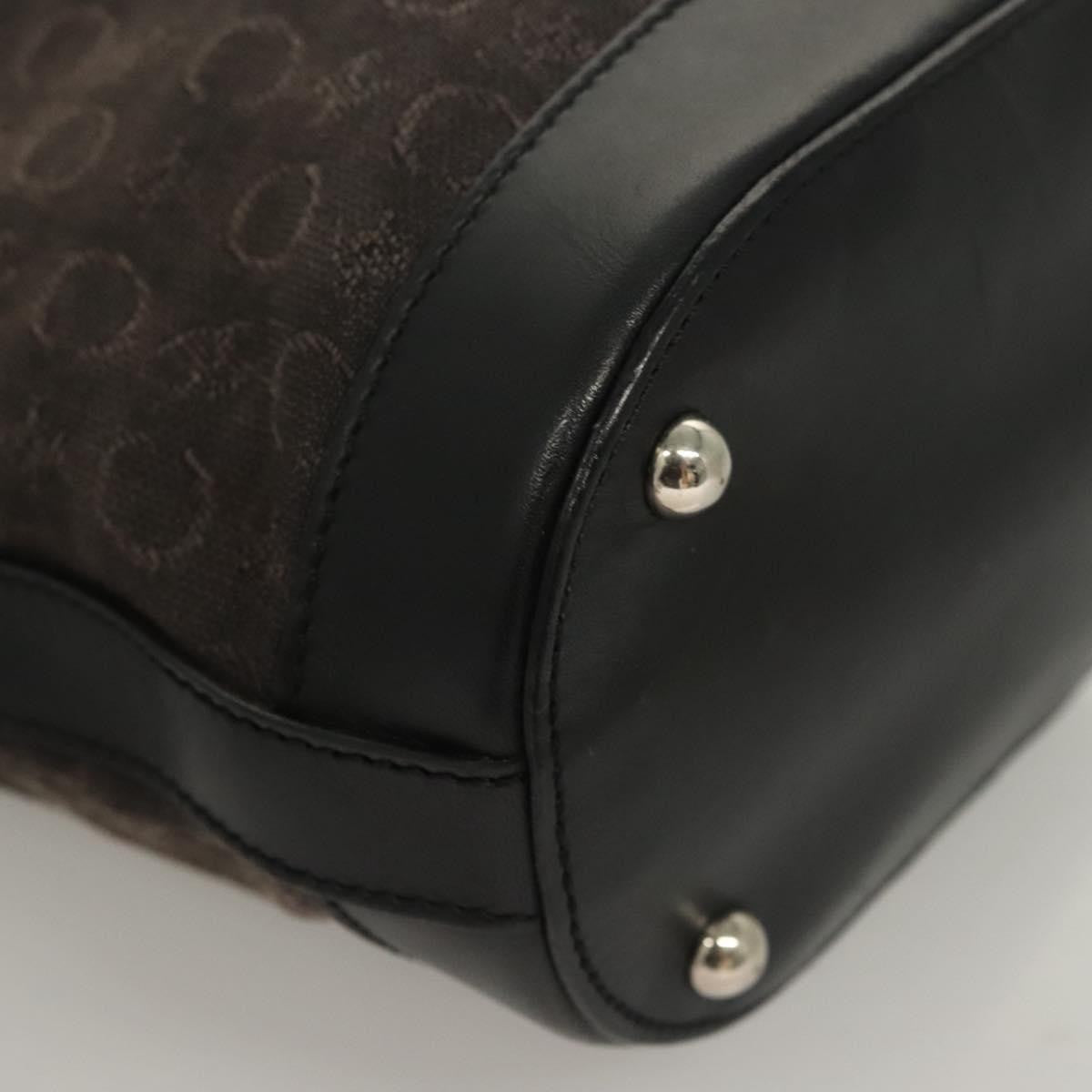 Celine C Macadam Handbag Canvas, BLACK, CANVAS, Handbag