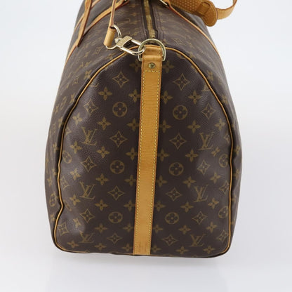 Louis Vuitton Keepall Bandouliere Bag Monogram Canvas, BROWN, CANVAS, Travel bag