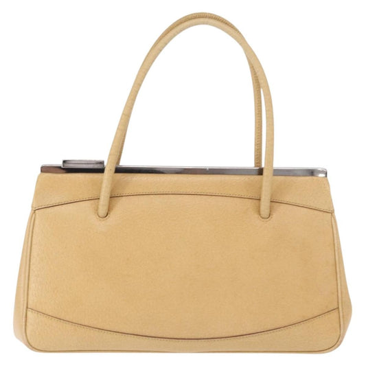 Gucci Vintage Handbag Leather, BEIGE, LEATHER, Handbag