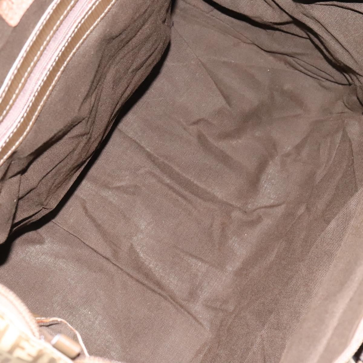 Fendi Boston Zucchino Coated Canvas, BEIGE, CANVAS, Travel bag