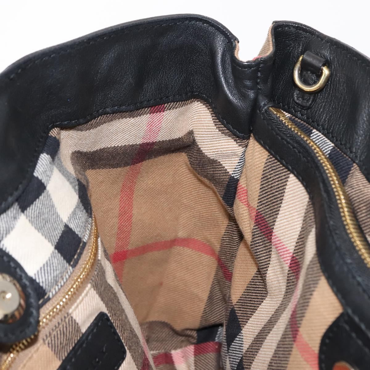 Burberry Banner Tote Leather, BLACK, LEATHER, Tote bag