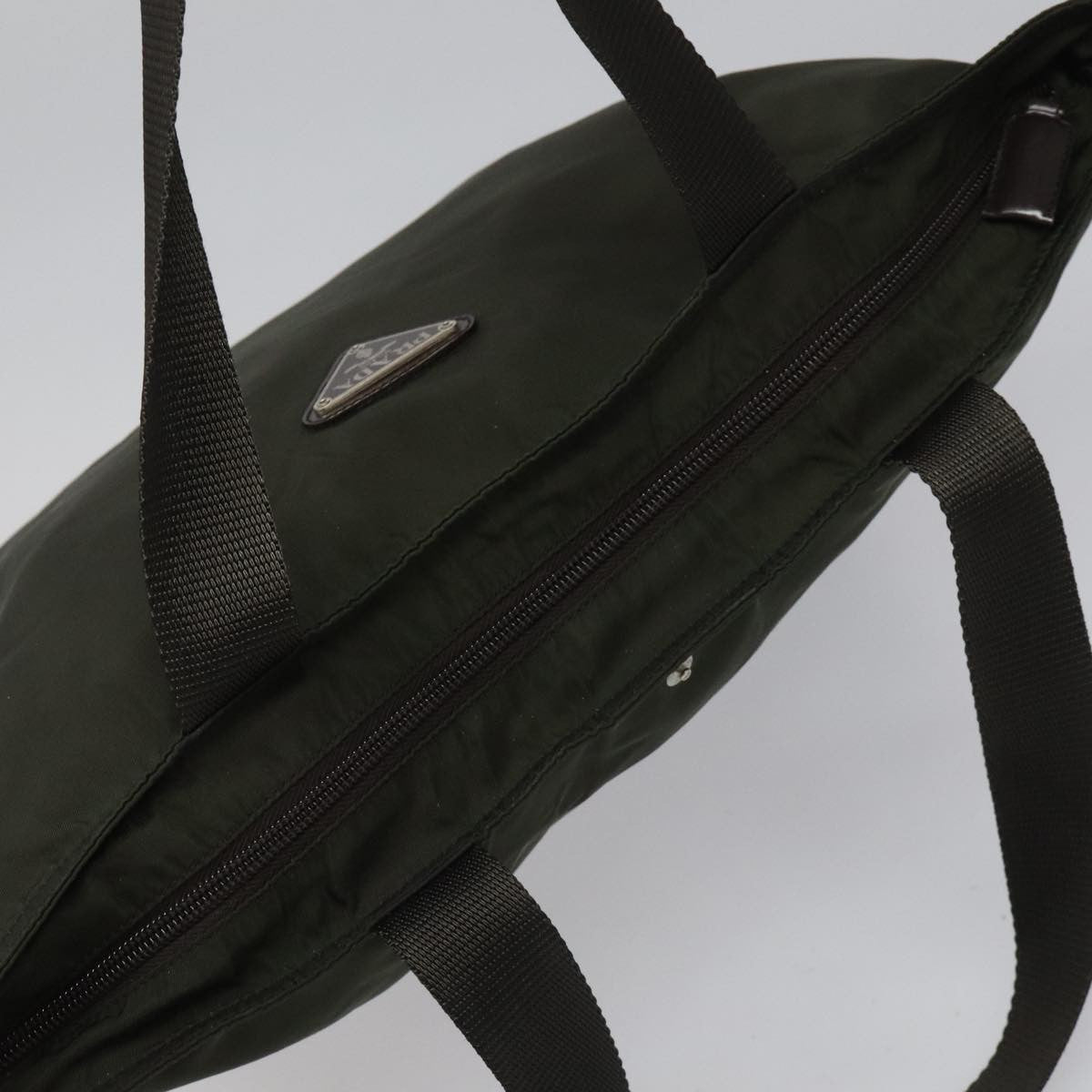 Prada Vintage Zip Tote Tessuto, KHAKI, NYLON, Tote bag