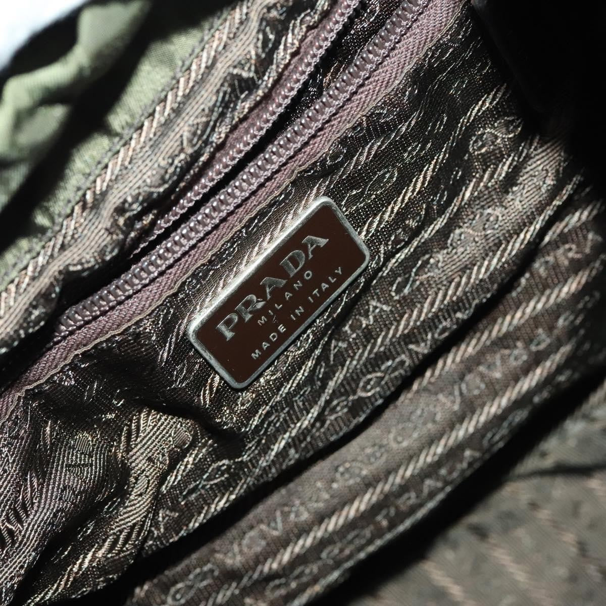 Prada Vela Double Front Pocket Backpack Tessuto with Saffiano Leather, KHAKI, NYLON, Backpack