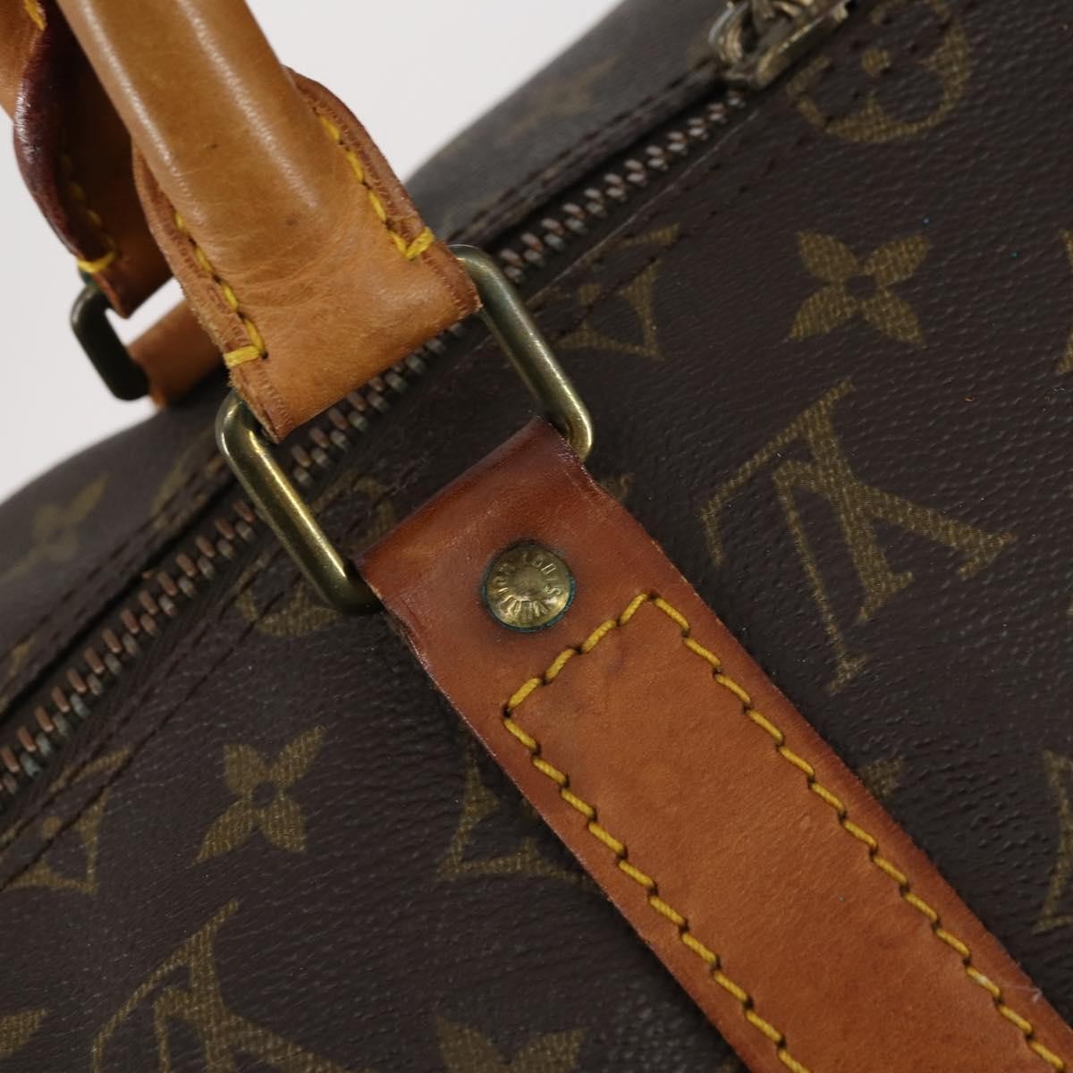 Louis Vuitton Keepall Bag Monogram Canvas, BROWN, CANVAS, Travel bag