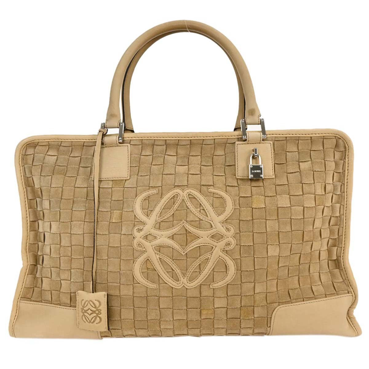 Loewe Amazona Bag Leather, BEIGE, LEATHER, Travel bag