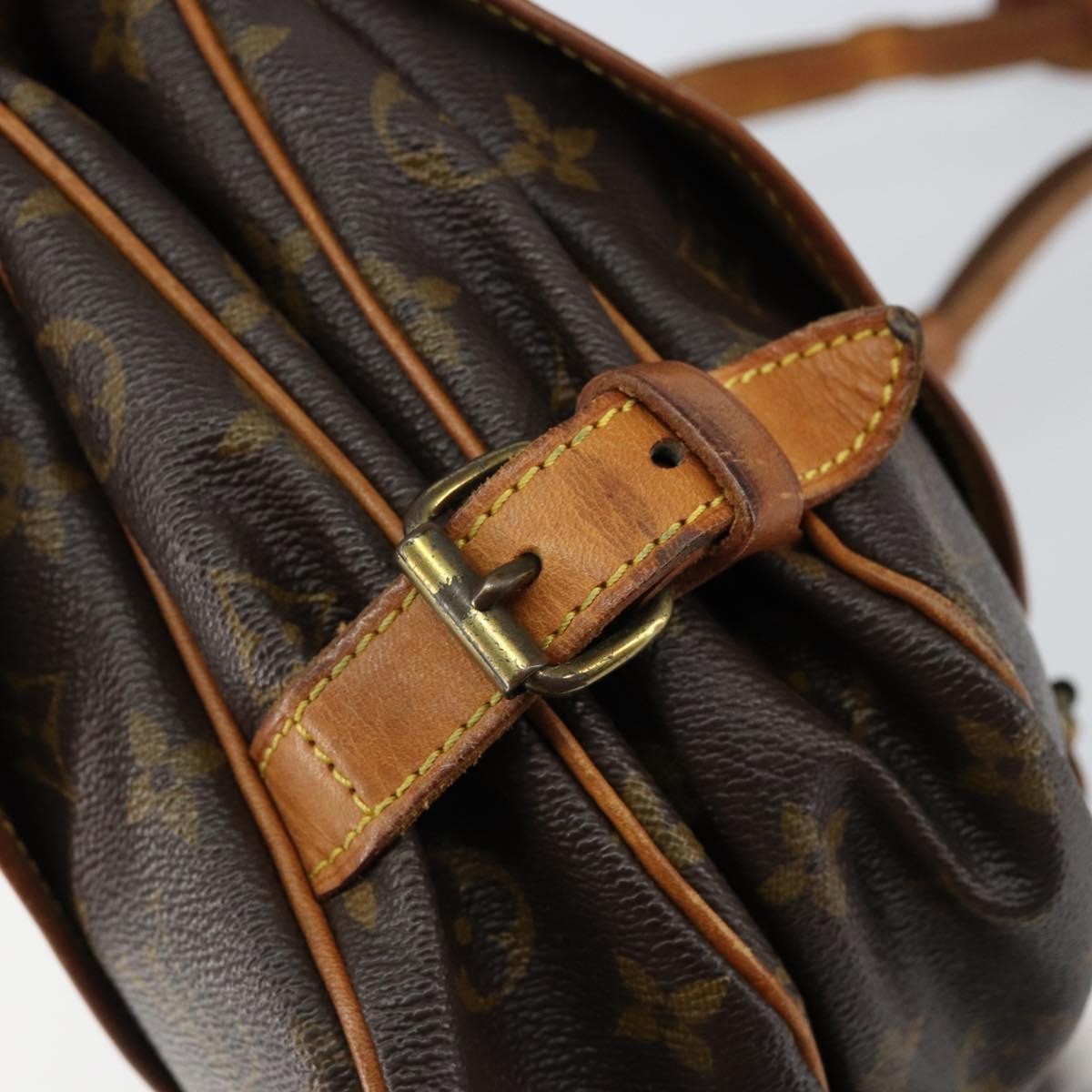 Louis Vuitton Saumur Handbag Monogram Canvas, BROWN, CANVAS, Shoulder bag