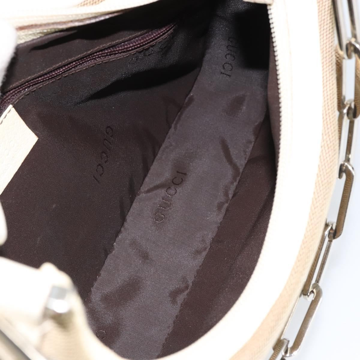 Gucci Vintage Shoulder Bag Canvas, BEIGE, CANVAS, Shoulder bag