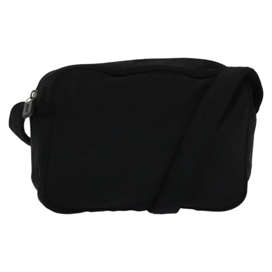 Miu Miu Zip Shoulder Bag Nylon, BLACK, NYLON, Shoulder bag