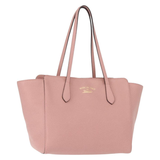 Gucci Swing Tote Leather, PINK, LEATHER, Tote bag