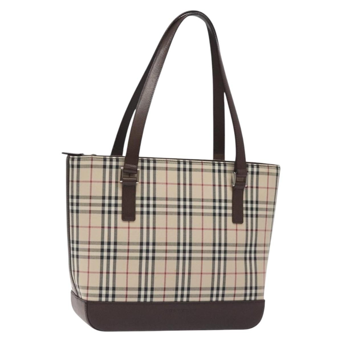 Burberry Nova Check Tote canvas check pattern, BEIGE, CANVAS, Tote bag