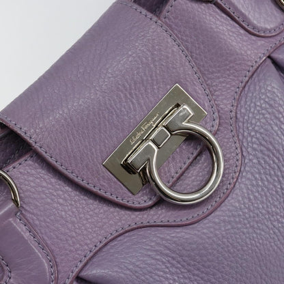 Salvatore Ferragamo Marisa Satchel Leather, PURPLE, LEATHER, Handbag