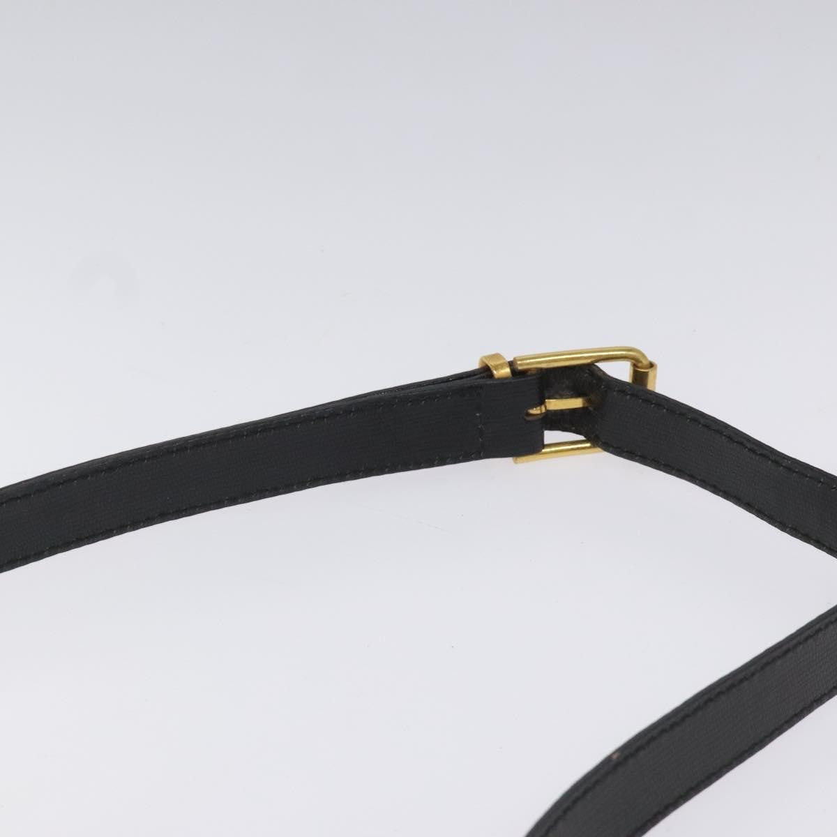 Celine Vintage Circle Logo Crossbody Bag Leather, BLACK, LEATHER, Shoulder bag