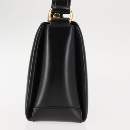 Gucci Vintage Convertible Box Crossbody Bag Leather, BLACK, LEATHER, Handbag