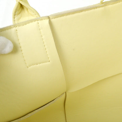 Bottega Veneta Arco Tote Maxi Intrecciato Leather, YELLOW, LEATHER, Tote bag