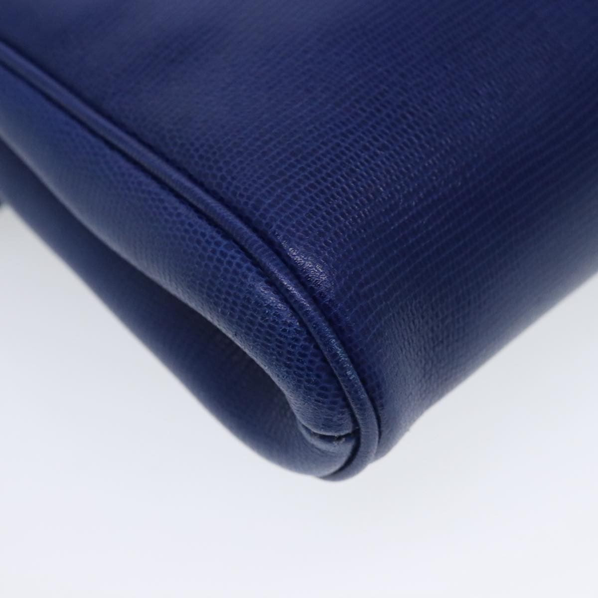 Celine Vintage Circle Logo Crossbody Bag Leather, BLUE, LEATHER, Crossbody bag