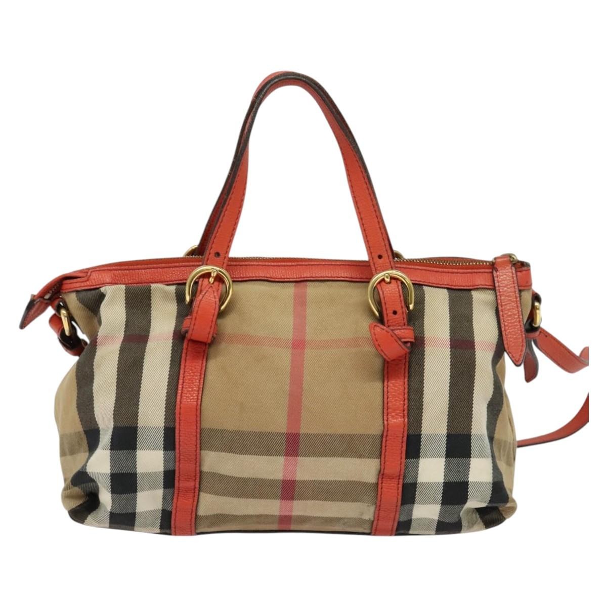 Burberry Bridle House Salisbury Tote Nova Check Canvas, BEIGE, CANVAS, Tote bag