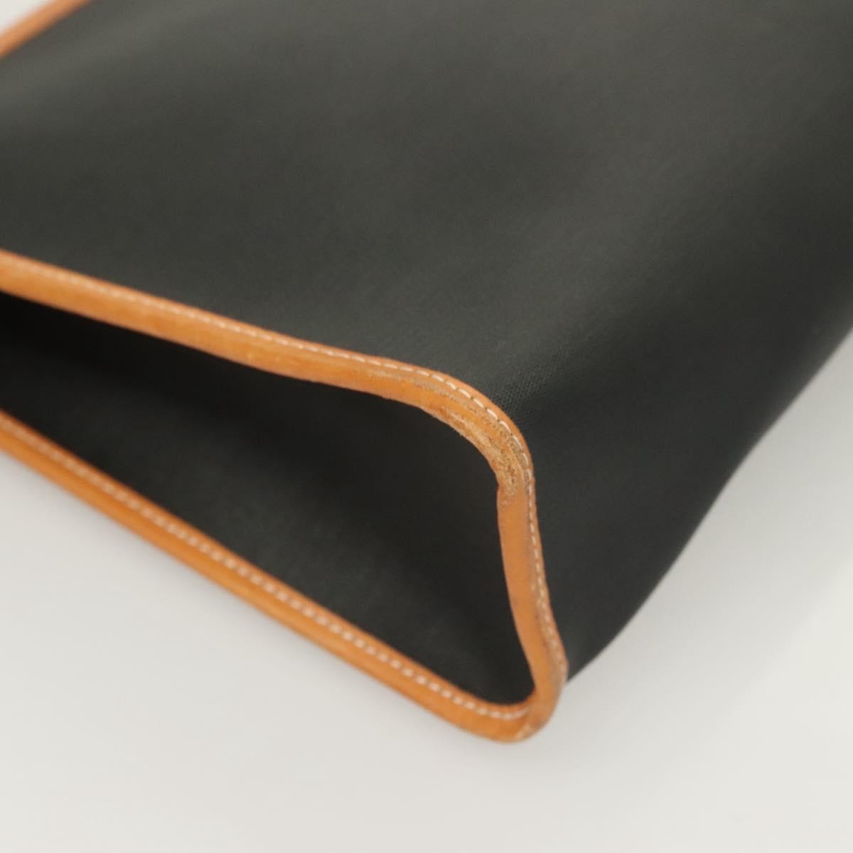 Christian Dior Vintage Zip Pochette Canvas and leather, BLACK, PVC, Clutche & pouche