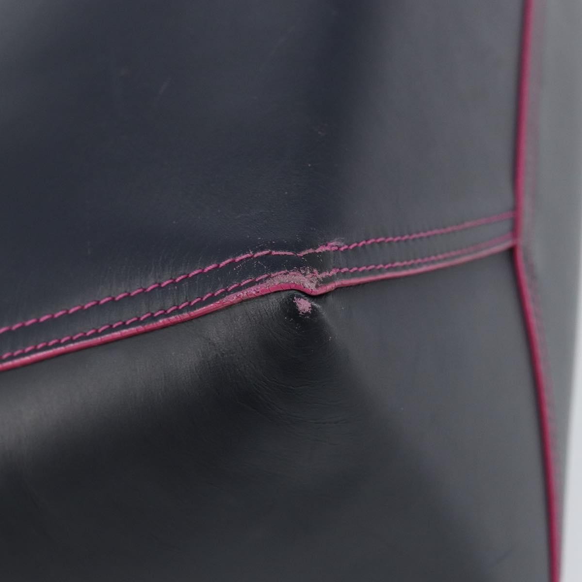 Loewe Leo Shopper Tote Leather, NAVY, LEATHER, Tote bag