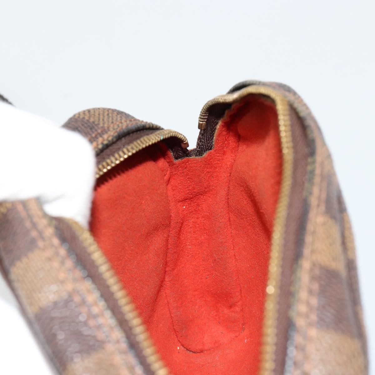 Louis Vuitton Ipanema Pochette Damier, Brown, Canvas, Clutch