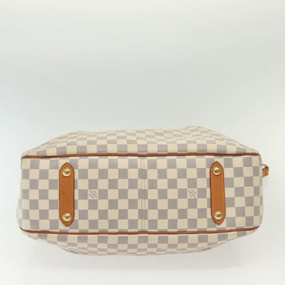 Louis Vuitton Siracusa Handbag Damier, WHITE, CANVAS, Shoulder bag