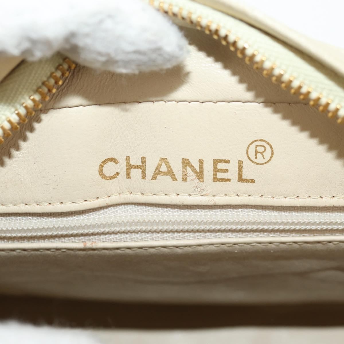 Chanel Chain Flap Shoulder Bag Quilted Lambskin, BEIGE, LEATHER, Shoulder bag