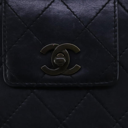 Chanel Vintage CC Turnlock Satchel Leather, BLACK, LEATHER, Handbag