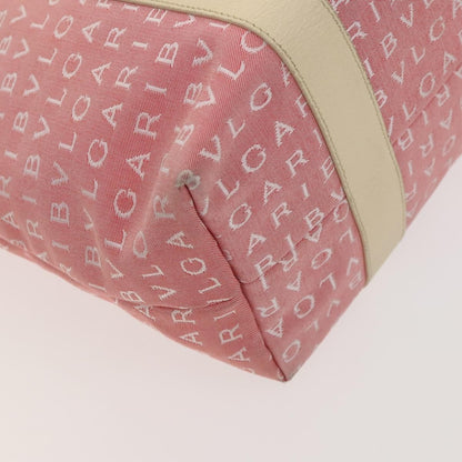 Bvlgari B.Zero1 Logomania Bag Canvas with Leather, PINK, CANVAS, Tote bag