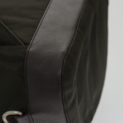 Prada Double Front Pocket Backpack Tessuto, Khaki, Nylon, Backpack