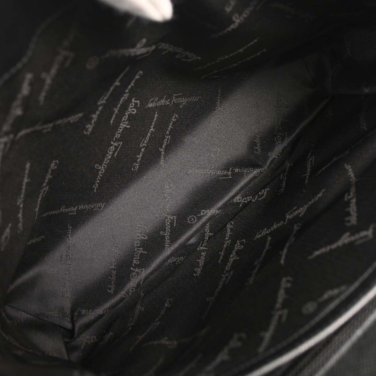 Salvatore Ferragamo Convertible Top Handle Bag Leather, BLACK, LEATHER, Handbag