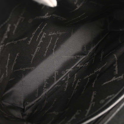 Salvatore Ferragamo Convertible Top Handle Bag Leather, BLACK, LEATHER, Handbag