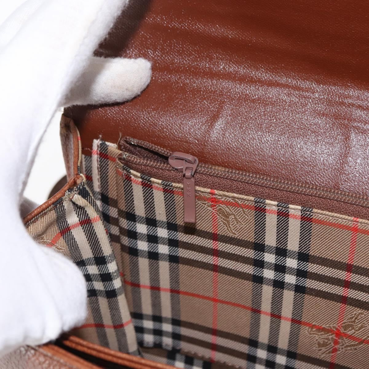 Burberry Vintage Shoulder Bag Leather, BROWN, LEATHER, Shoulder bag