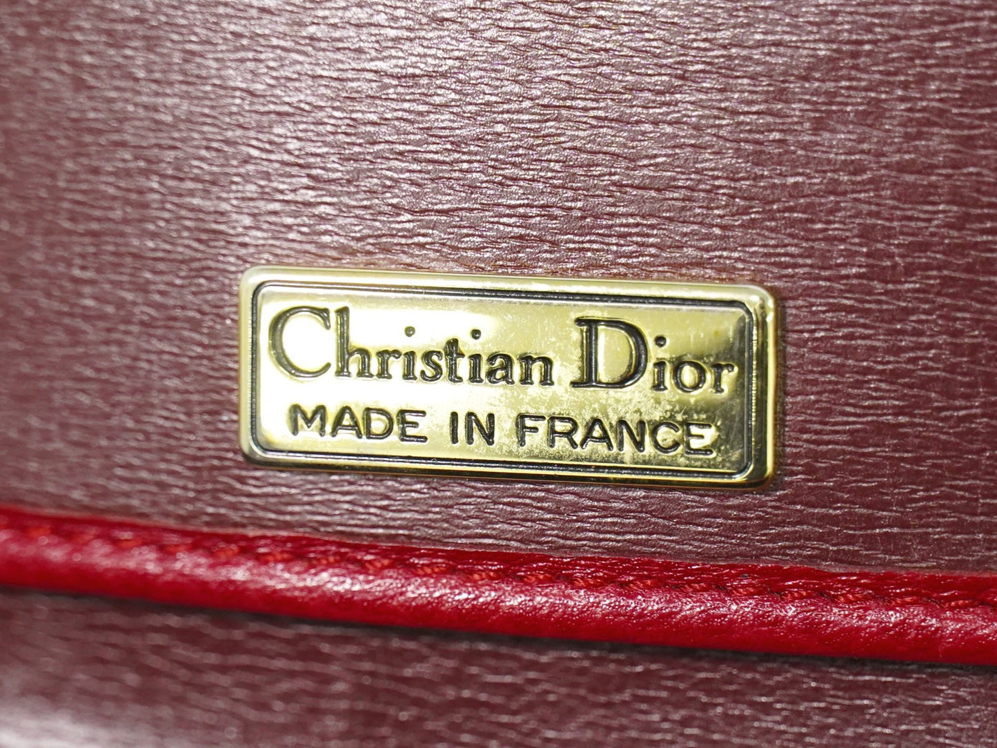 Christian Dior Vintage Shoulder Bag Leather, RED, LEATHER, Shoulder bag