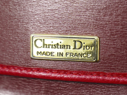 Christian Dior Vintage Shoulder Bag Leather, RED, LEATHER, Shoulder bag