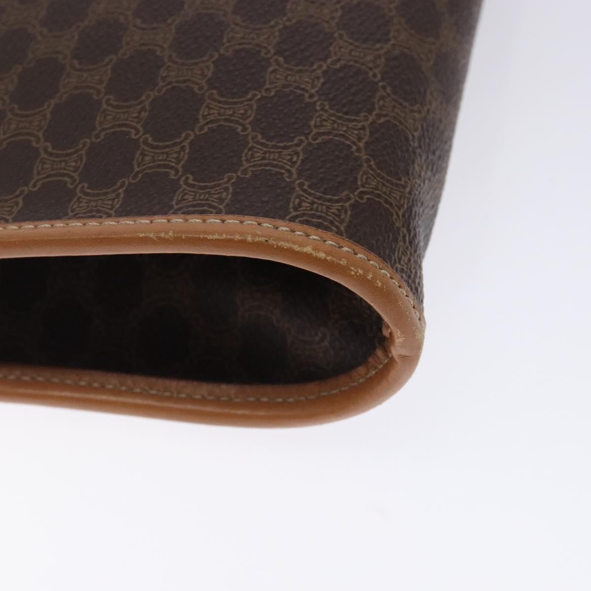 Celine Macadam Pochette Classic, BROWN, LEATHER, Clutche & pouche