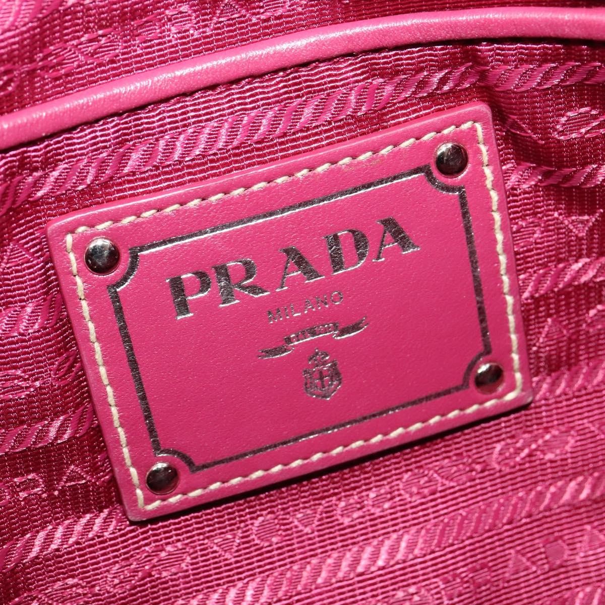 Prada Convertible Belted Hobo Tessuto with Leather, PINK, NYLON, Tote bag
