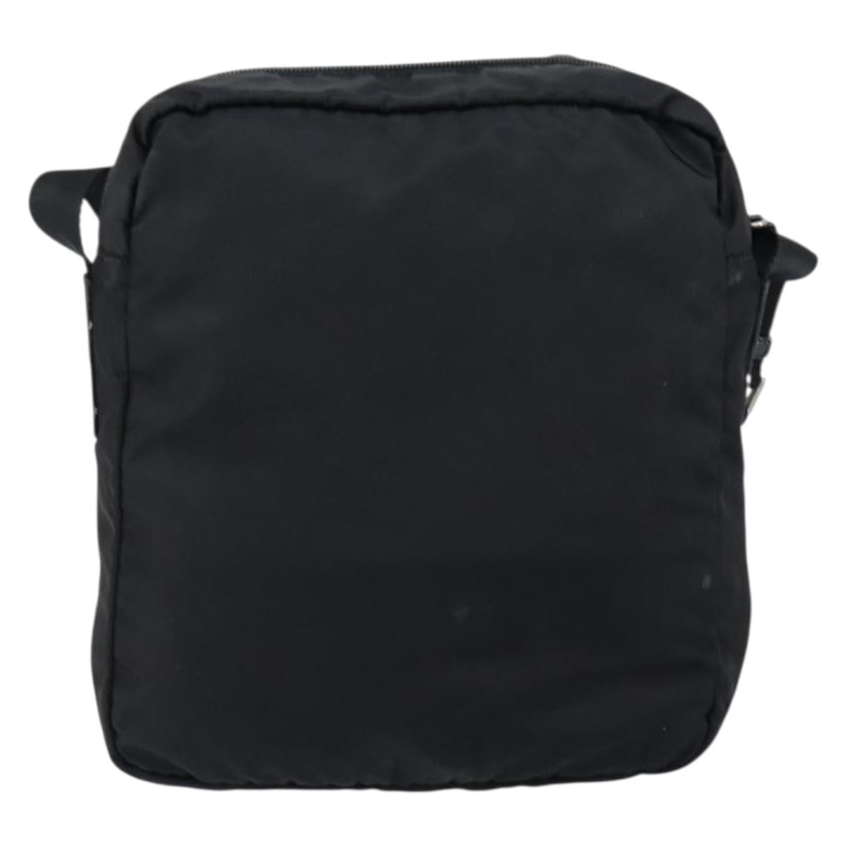 Prada Front Pocket Messenger Bag Tessuto, BLACK, NYLON, Shoulder bag