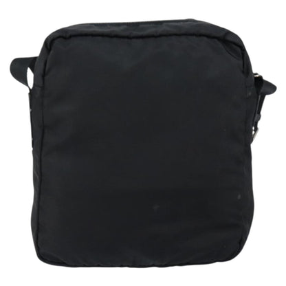 Prada Front Pocket Messenger Bag Tessuto, BLACK, NYLON, Shoulder bag