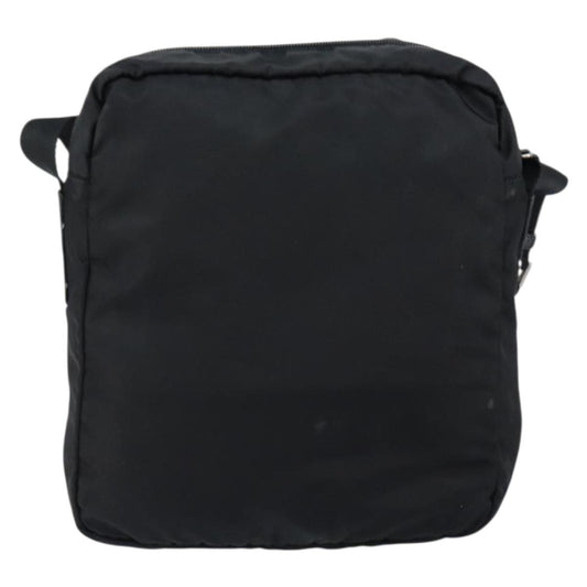Prada Front Pocket Messenger Bag Tessuto, BLACK, NYLON, Shoulder bag