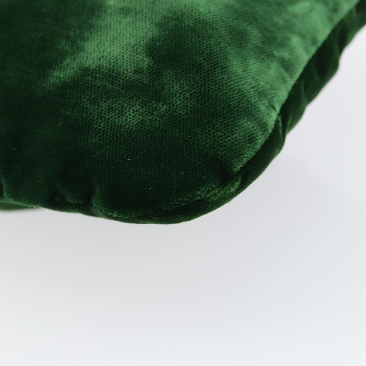 Prada Beads Pouch Velvet, GREEN, VELVET, Clutche & pouche