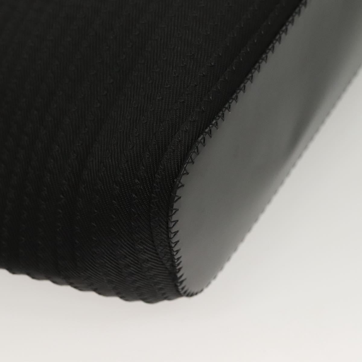 Gucci Vintage Bamboo Handle Bag Nylon, BLACK, NYLON, Handbag