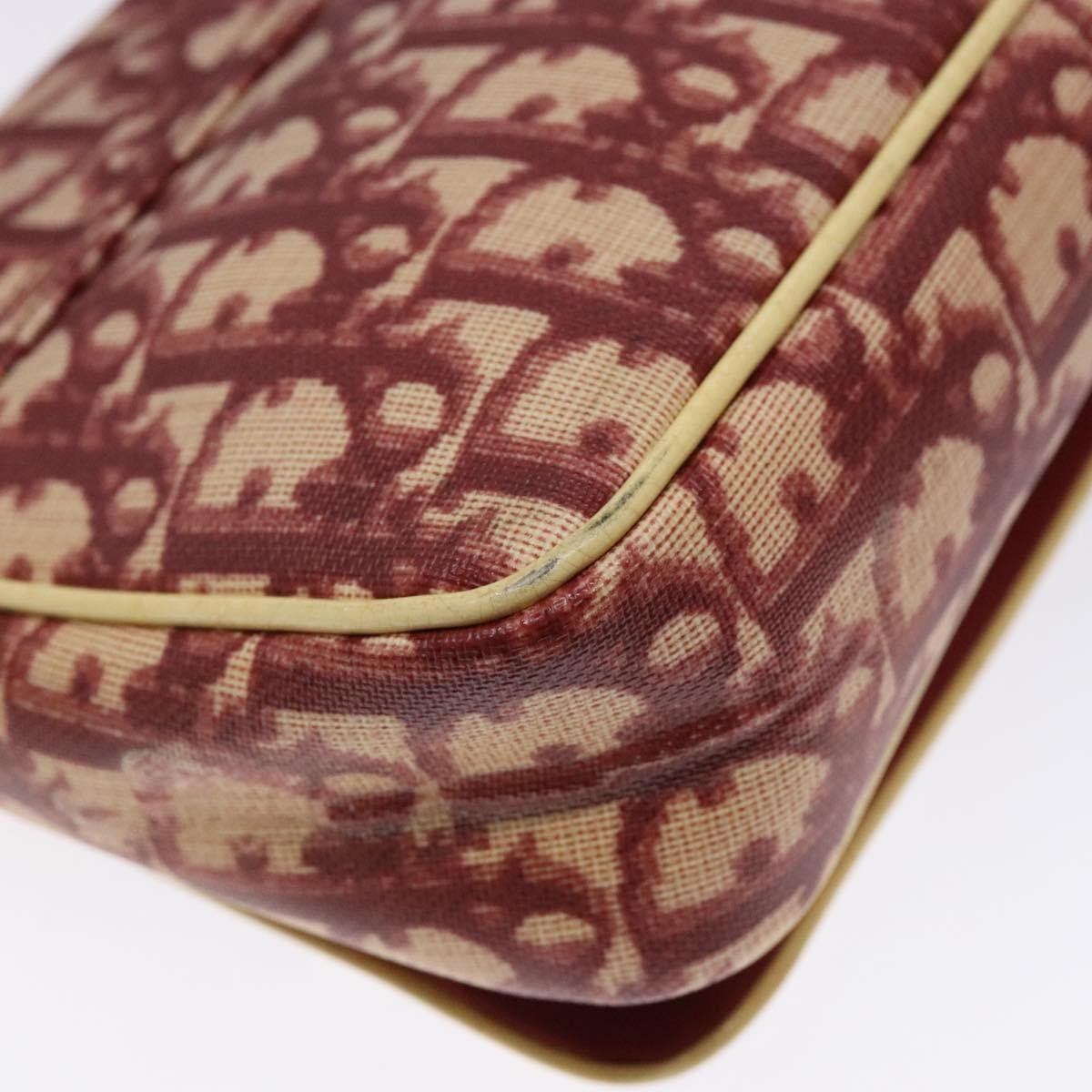 Christian Dior Vintage Flap Crossbody Bag Canvas, RED, CANVAS, Shoulder bag