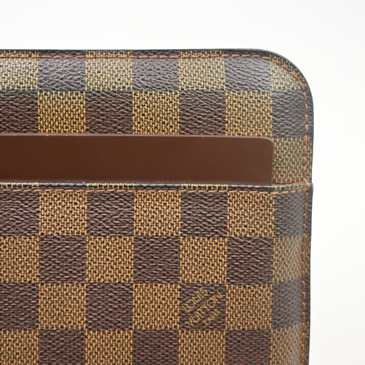 Louis Vuitton Pochette Saint Louis Damier, Brown, Canvas, Clutch