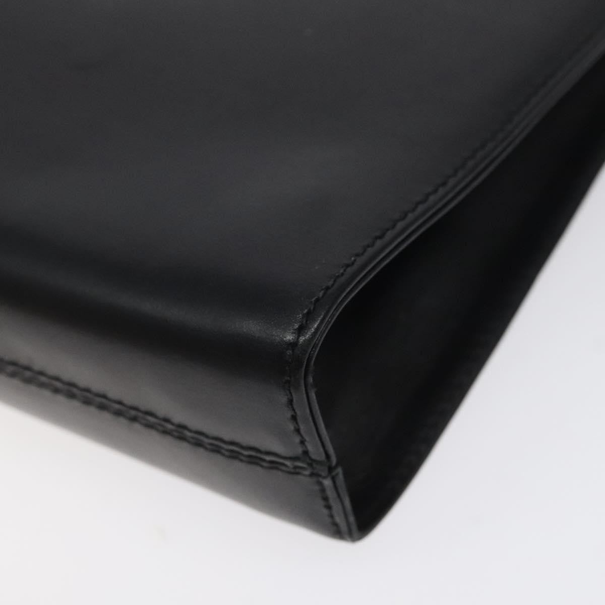 Salvatore Ferragamo Vintage Gancini Chain Shoulder Bag Leather, BLACK, LEATHER, Shoulder bag