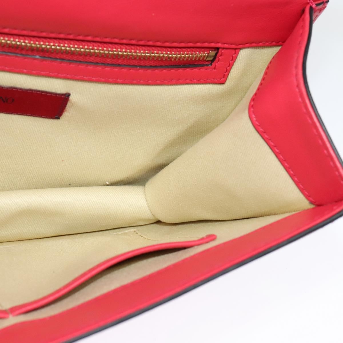 Valentino Garavani Rolling Rockstud Glam Lock Shoulder Bag Leather, PINK, LEATHER, Shoulder bag