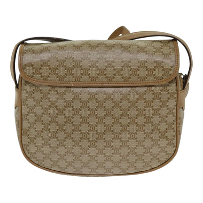 Celine Macadam Shoulder Bag PVC Leather, BEIGE, CANVAS, Shoulder bag