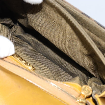 Fendi Vintage Tiger Print Shoulder Bag Canvas, GOLD, CANVAS, Shoulder bag