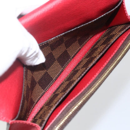 Louis Vuitton Emilie Wallet Damier, BROWN, CANVAS, Wallets
