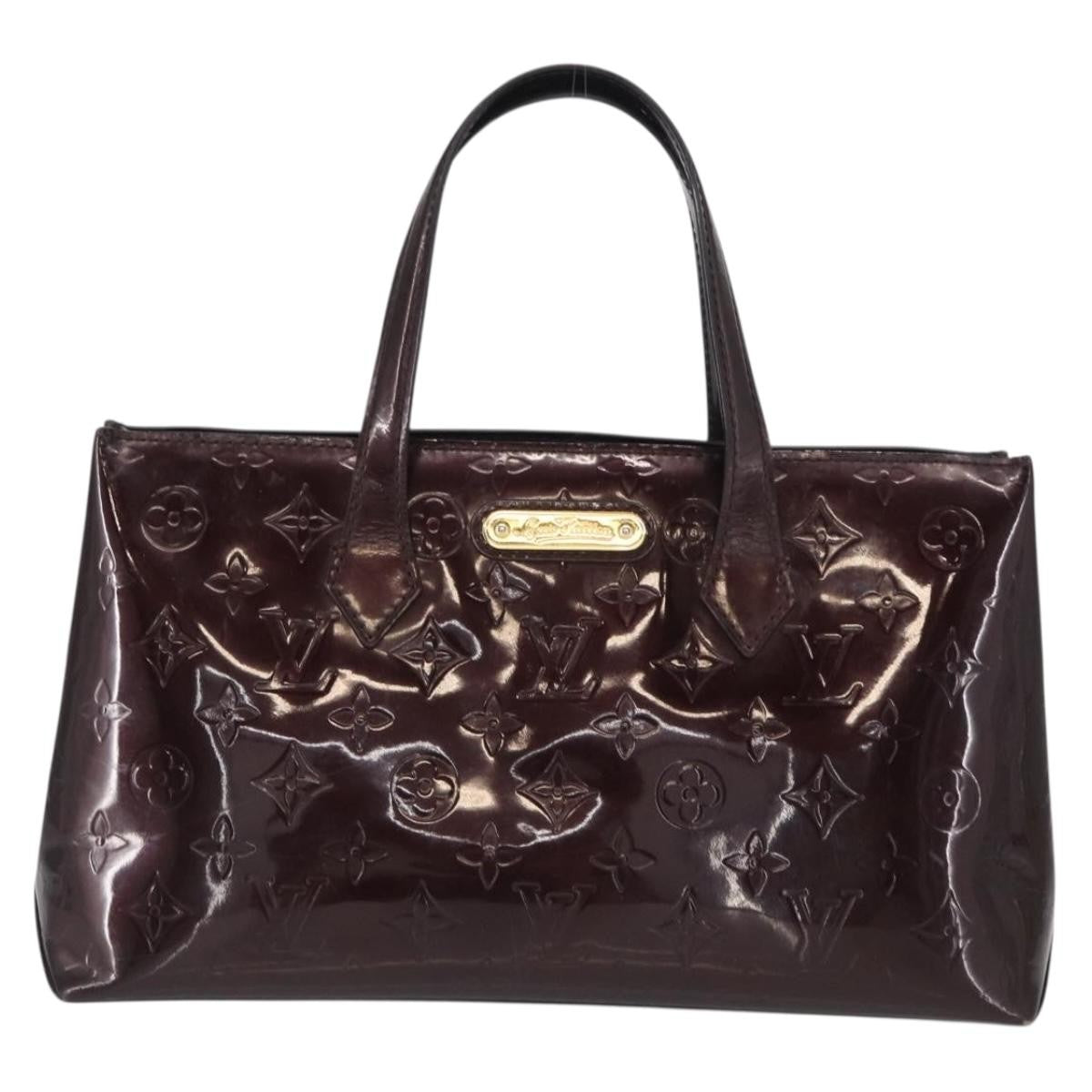 Louis Vuitton Wilshire Handbag Monogram Vernis, BURGUNDY, PATENT_LEATHER, Tote bag