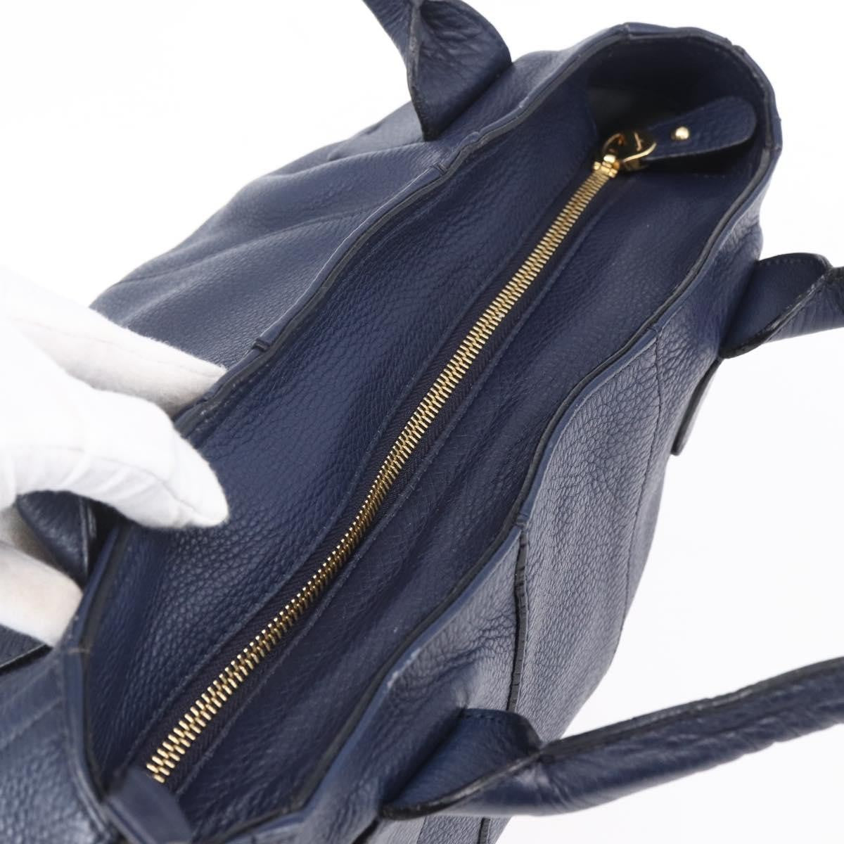 Salvatore Ferragamo Izzie Gancini Embossed Tote Soft Calf, BLUE, LEATHER, Tote bag